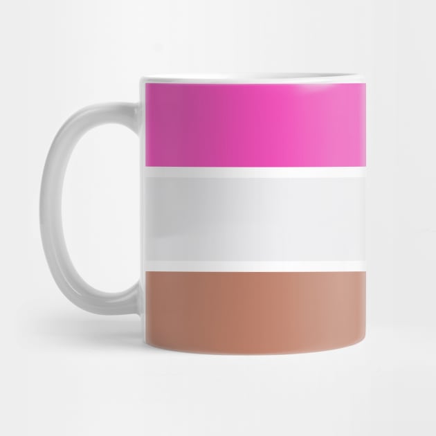 Three Classic Stripes - Pink and Coffee with Cream by AbstractIdeas